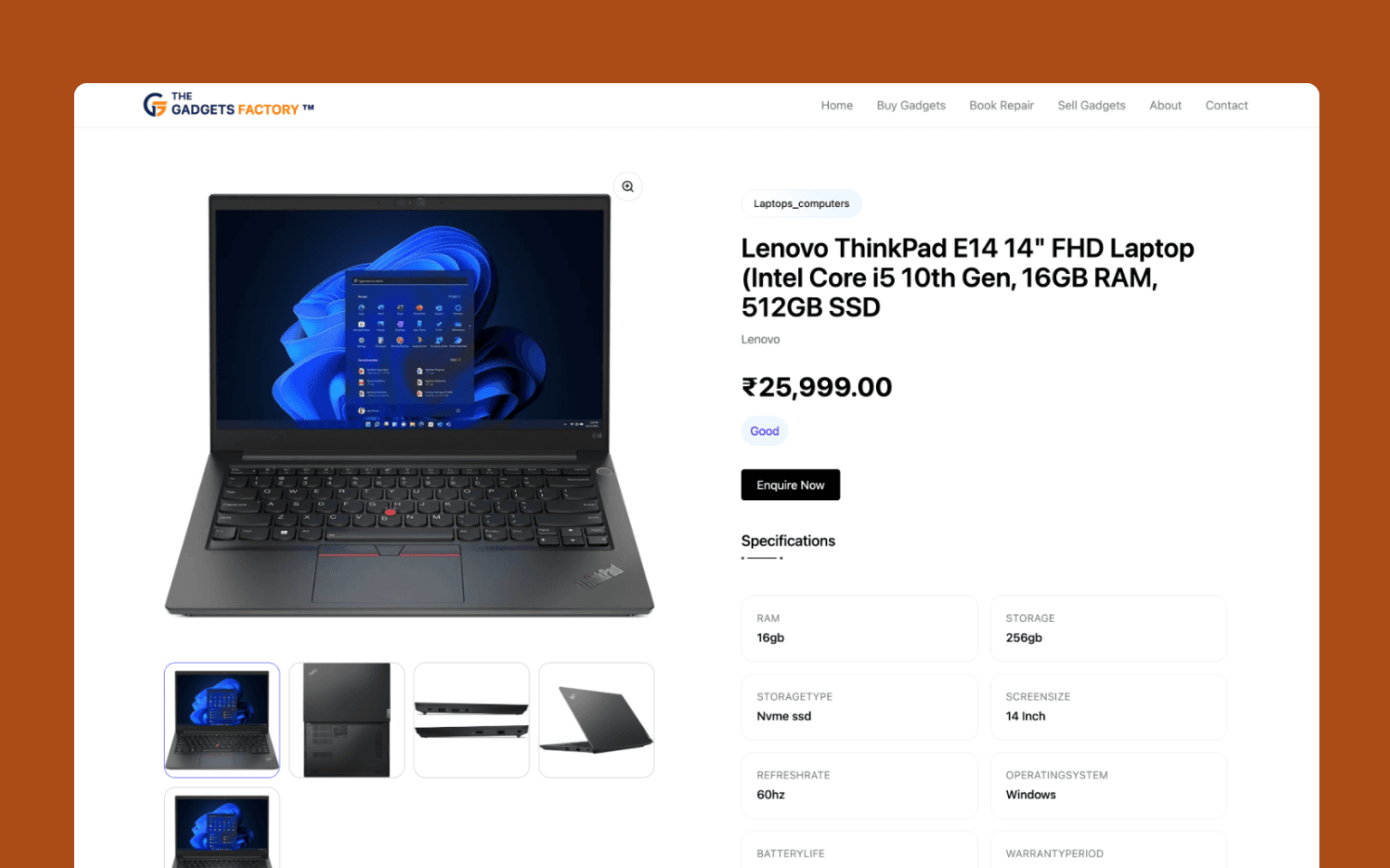 Gadgets Factory business website