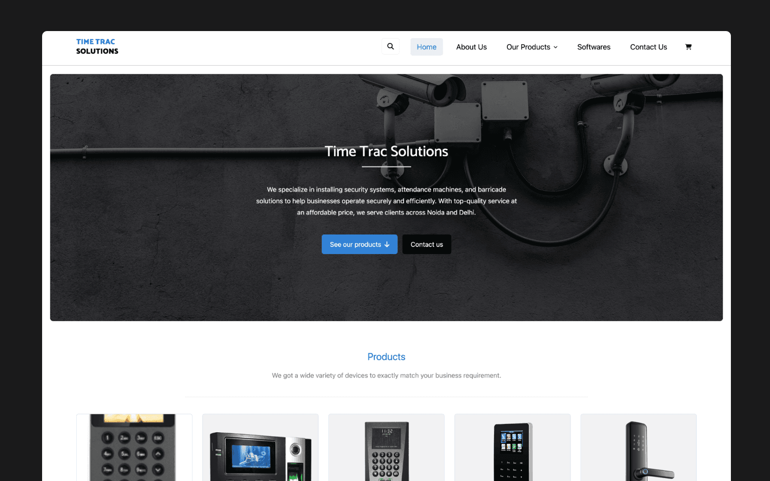 Time Trac Solutions website
